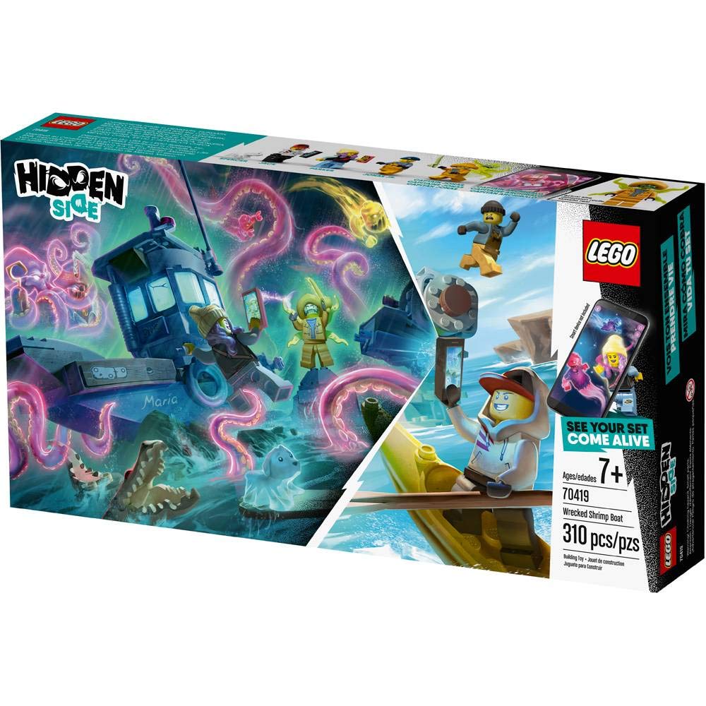 LEGO Hidden Side Wrecked Shrimp Boat 70419 Building Kit, App Toy for 7+ Year Old Boys and Girls, Interactive Augmented Reality Playset (310 Pieces)
