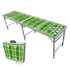 PARTYPONG 8-Foot Folding Beer Pong Table w/Cup Holes - Football Field Edition