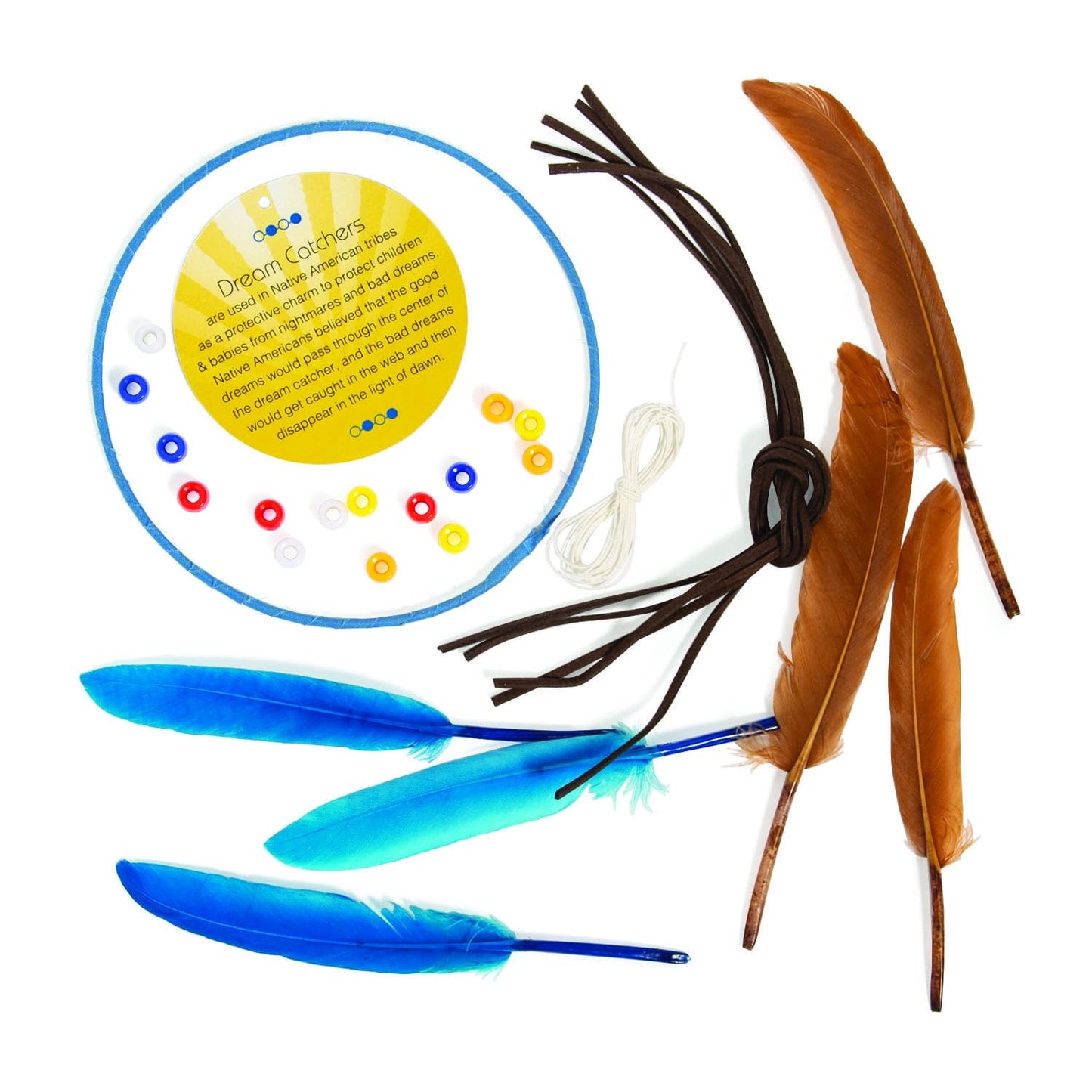 Fun Express Dream Catcher with Educational Card Craft Kit - Makes 12, Great for School, Church and Home Crafts for Kids
