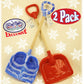 Matty's Toy Stop 28" Heavy Duty Wooden Snow Shovels with Plastic Scoop & Handle for Kids - 2 Pack (Red & Blue Swirl)