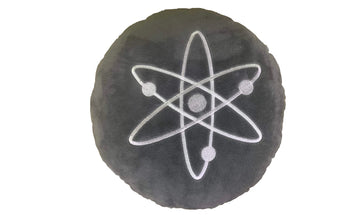 Cosmos Pillow - Embroidered Round Stuffed Plush Crypto Pillow by BlockCraft.Shop Atom Plush Pillow