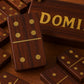 TOSQP27 Gift Domino Set Family Board Game 28 Piece Dominoes Tiles Handcrafted Classic Numbers Table Game Indoor Outdoor with Wooden Storage Case