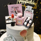 MEMOVAN Makeup Cake Topper 4 Pack, Resin Cosmetics Lipstick Perfume Bottle Eye Shadow Blush Make up Cake Decorations for Bridal Shower Bachelorette