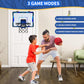 HYES Mini Basketball Hoop Indoor with 7 LED Lighting/Scoreboard, Blue