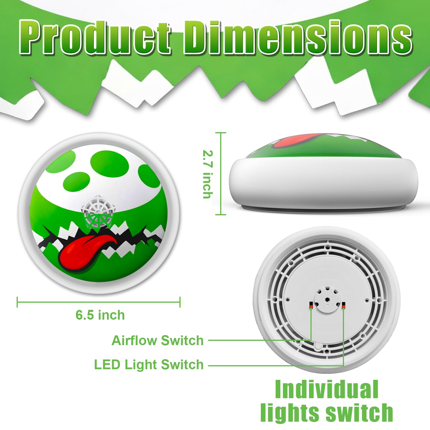Glückpa Hover Soccer Ball for Kids, Indoor Air Floating Soccer Games with LED Lights, Soft Foam Bumper, Air Power Football Toys for Boys Girls Ages