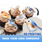 18pcs Glitter Dessert Cupcake Topper Flying Bird Nature Theme Decor Supplies Baby Shower Boys Girls Happy Birthday Party Decorations