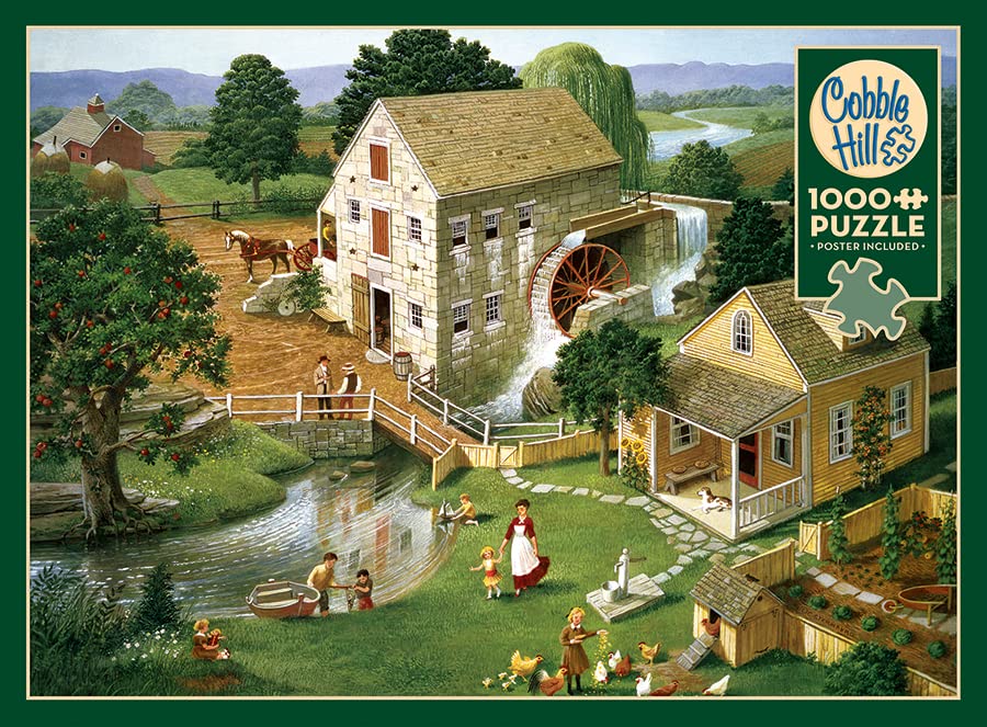Cobble Hill 1000 Piece Puzzle - Four Star Mill - Sample Poster Included