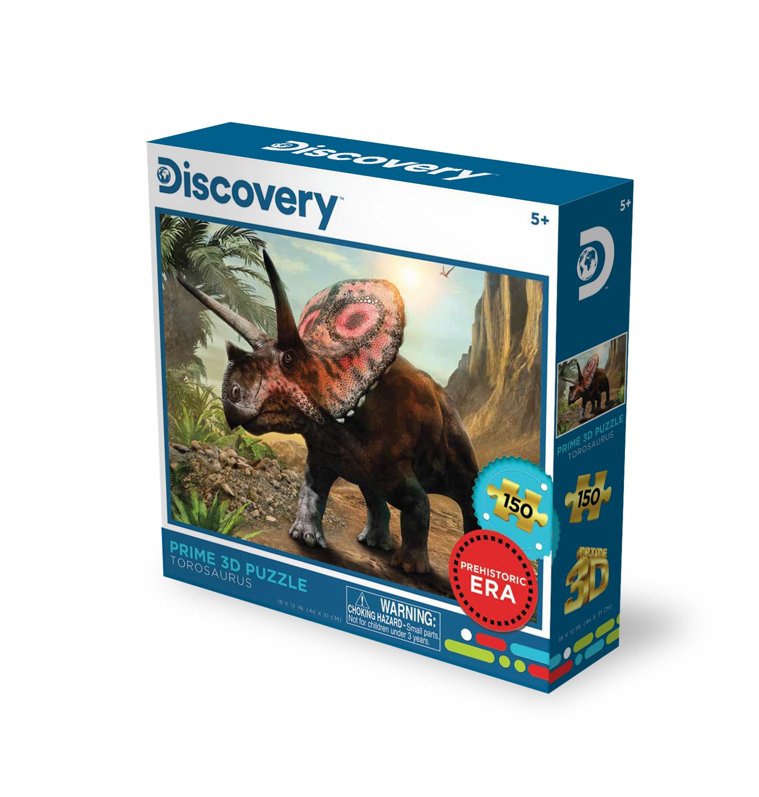 Prime 3D | Discovery | Dinosaurs | 150 Piece 3D Jigsaw Puzzle for Kids | Finished Size 18" x 12" | Challenging & Fun for Kids & Families | Immersive