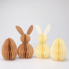 Easter Decorations, 4Pcs Easter Honeycomb DIY Table Centerpiece Set, Cute Table Centerpiece Decor for Easter Decors, Egg Hunt Supplies