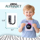 Animal Alphabet Flash Cards for Kids - ABC Learning Cards with Artist-Illustrated Animals, Word Clouds, Hidden Objects, and Positive Words - Large