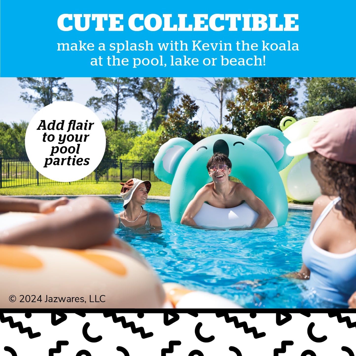BigMouth x Squishmallows Original Large Inflatable Pool Float, Swimming Tube for Adults and Kids, Pool Party Supplies & Water Toys - Kevin The Koala