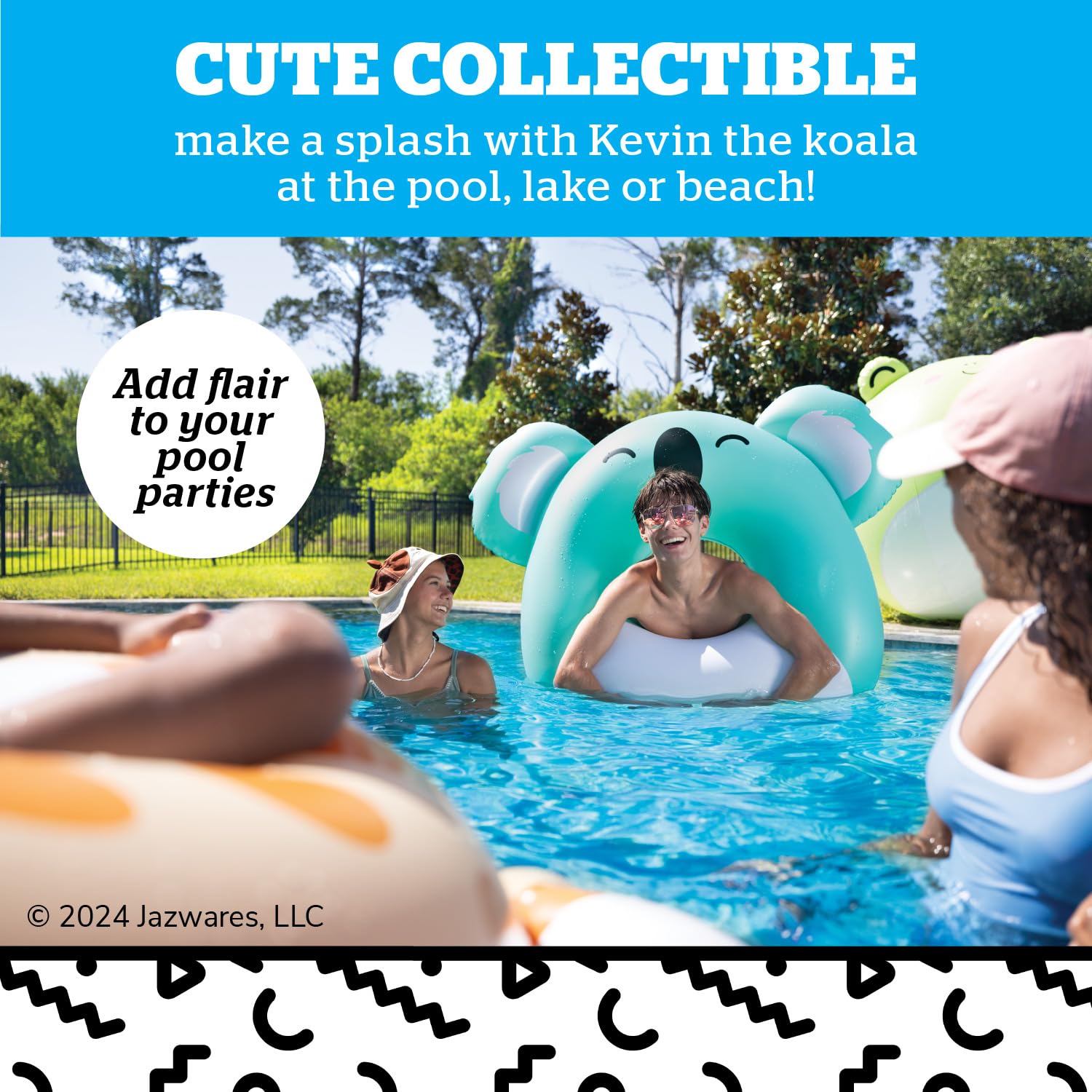 BigMouth x Squishmallows Original Large Inflatable Pool Float, Swimming Tube for Adults and Kids, Pool Party Supplies & Water Toys - Kevin The Koala