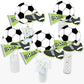 Big Dot of Happiness Soccer Party Centerpiece Decorations - 15-Piece Table Toppers Set, Sports Theme Baby Shower Birthday Party Decor, Soccer Ball