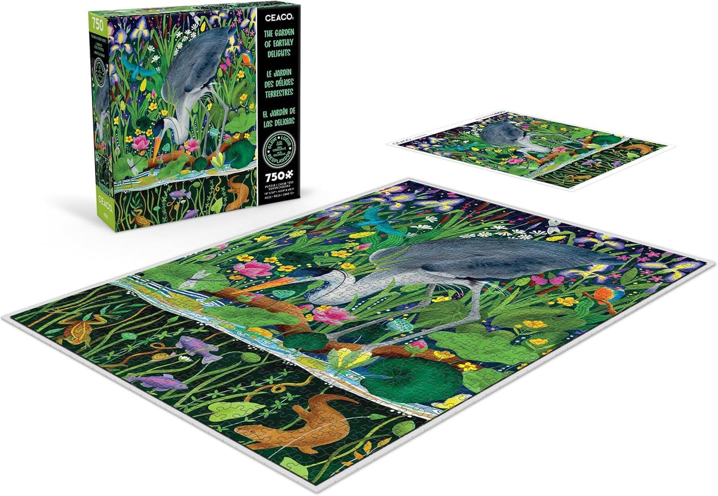 Ceaco - The Garden of Earthly Delights Glow - 750 Piece Puzzle for Adults