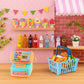 Miniature Food Play Set for Kids - Includes Refrigerator Freezer Ice Cream Drinks & Display Shelves Realistic Toy for Imaginative Play, for Toddlers