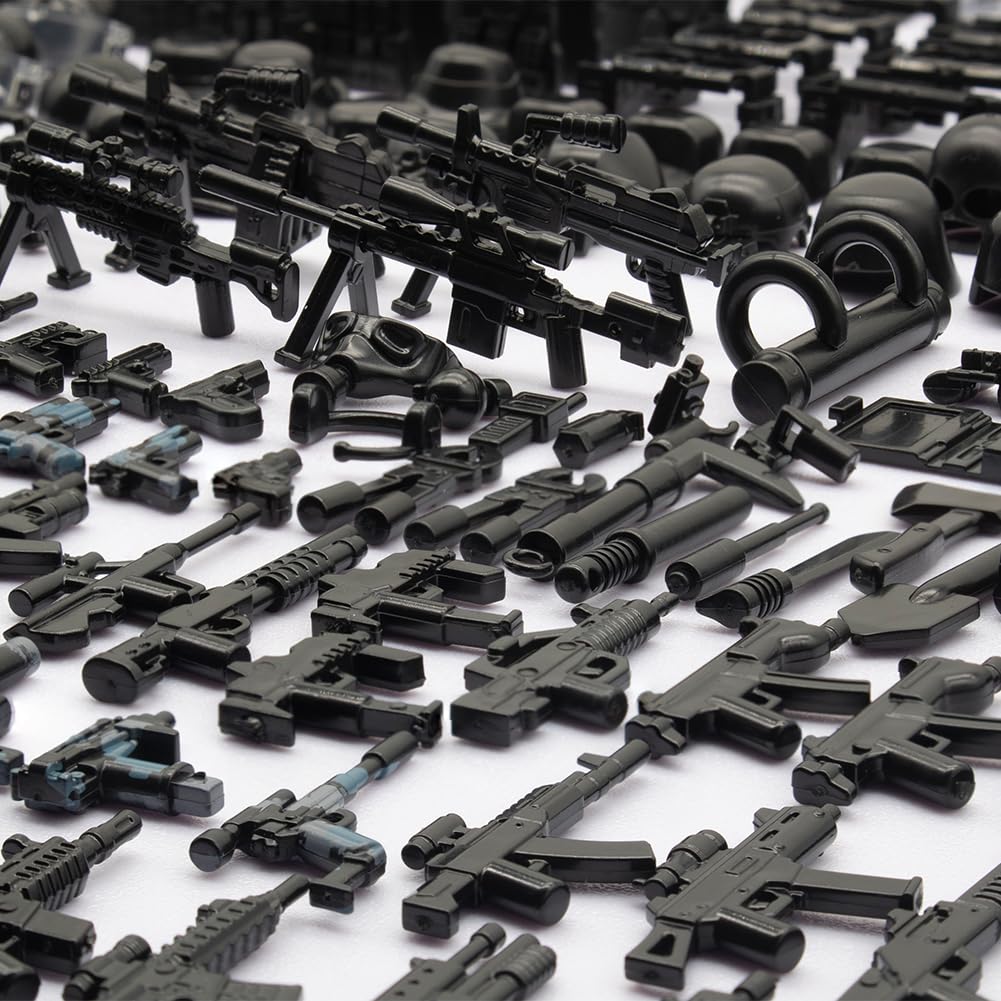 Army Equipment Gear Sets, Swat Team Building Block Toys, Special Military Soldier Style Weapon Sets, Military Weapon Pack Accessories Kits Toys