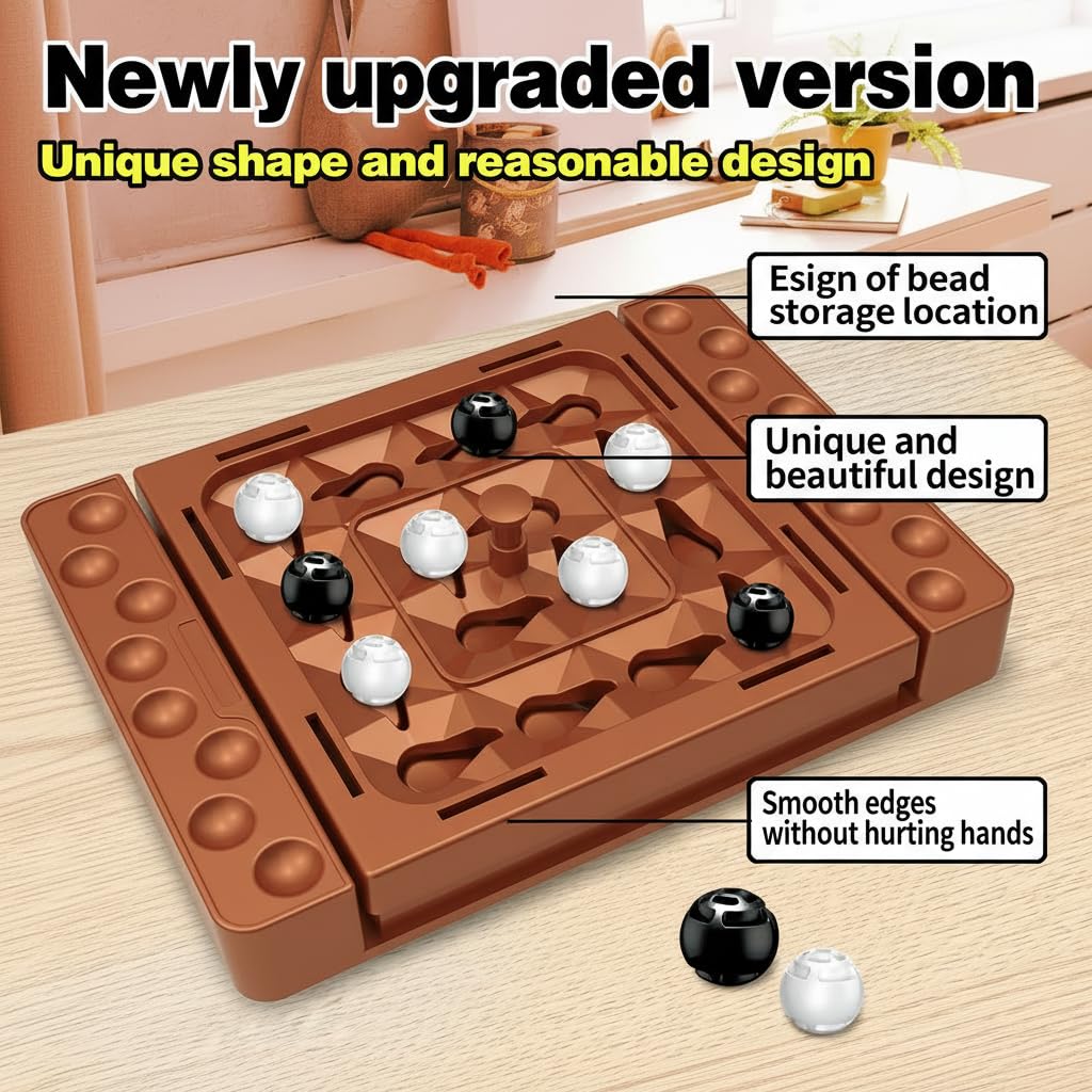 Orbital Logic Strategy Board Game, Family Four in a Row Chess Game Track Moves for 2-Player