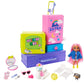Barbie HDY91 Extra Travel Set with 2 Exclusive Puppies and Doll Figurines, Swimming Pool, Slide, Party Room and Accessories, Children's Toy, from 3