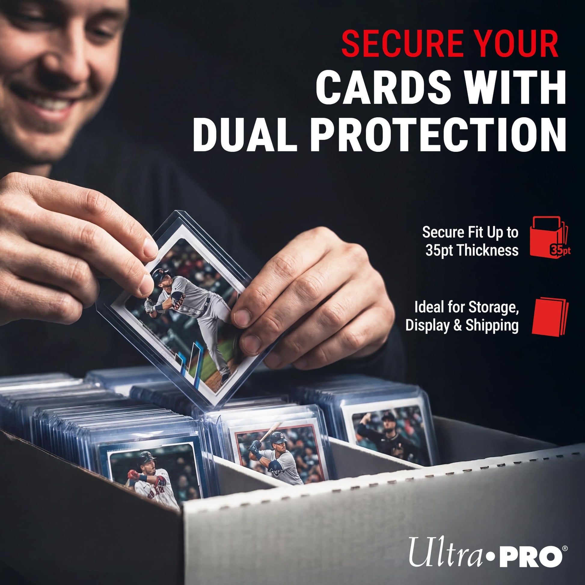 Ultra PRO 3" x 4" Clear Regular Toploaders for Cards with Card Sleeves Bundle Standard Size 100ct Trading Baseball Toploader Card Sleeve Protectors