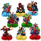 8Pcs Superhero Honeycomb Table Centerpiece, Superhero Birthday Party Supplies Table Decorations for Kids Party Decorations