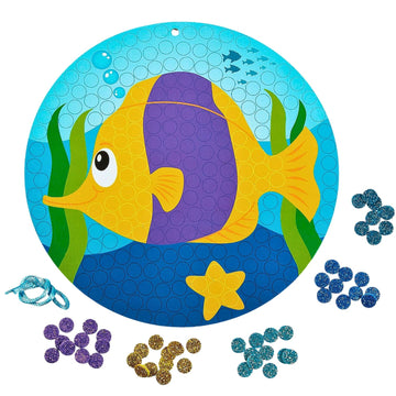Glitter Mosaic Fish Craft Kit -12 - Crafts for Kids and Fun Home Activities VBS 2026