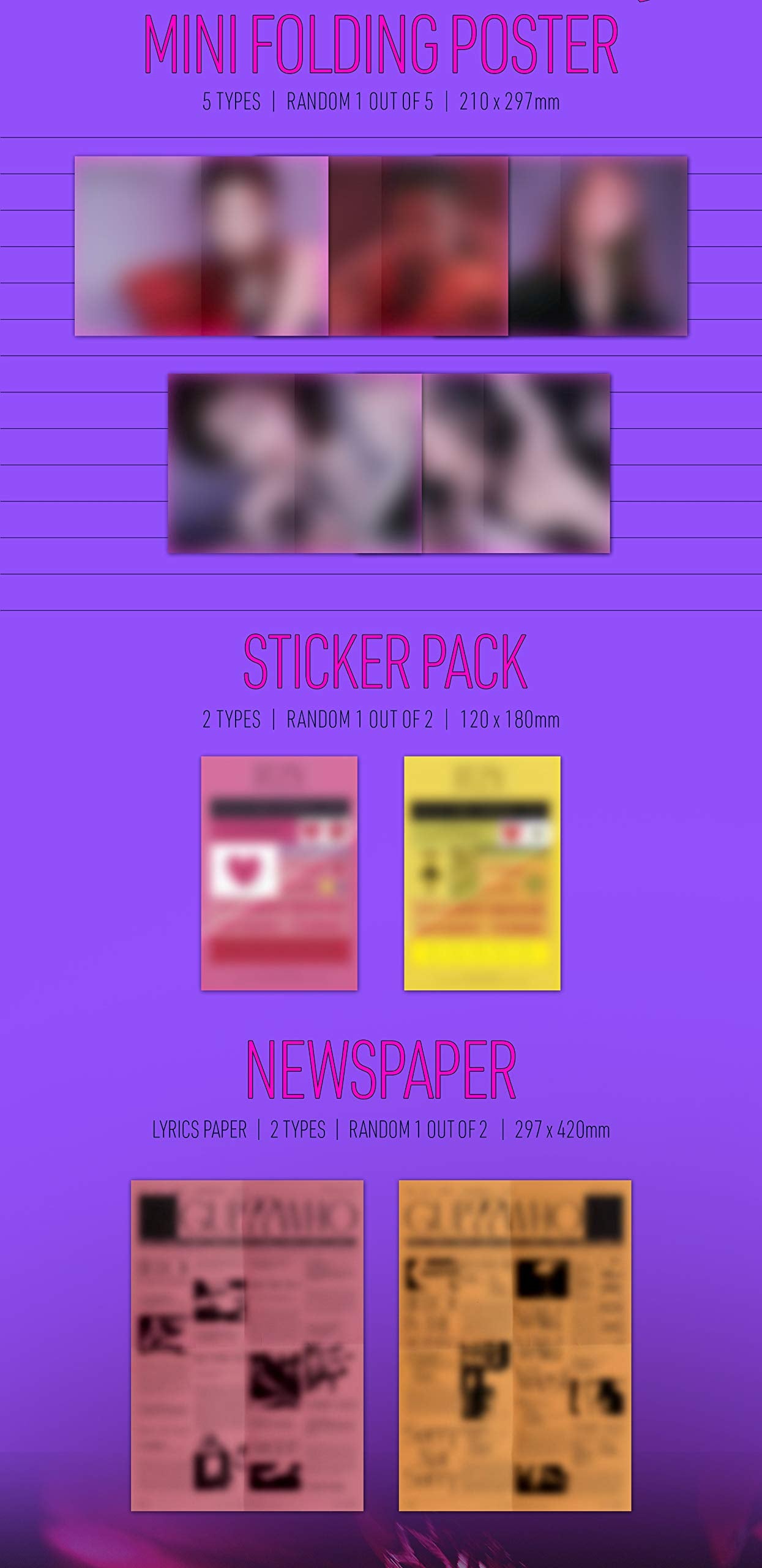 Itzy - Guess Who [Night ver.][Pre Order] CD+Photobook+Folded Poster+Others with Tracking, Extra Decorative Stickers, Photocards