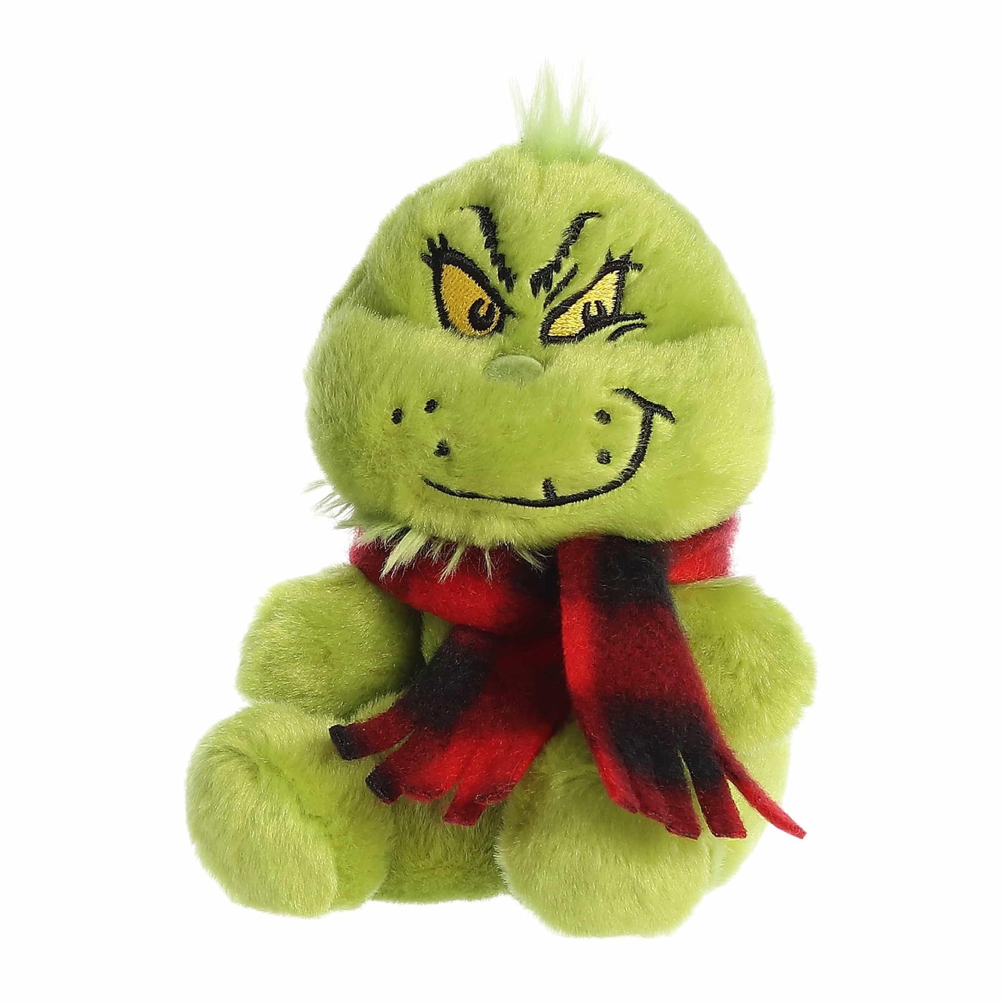 Aurora® Festive Dr. Seuss™ Grinch with Scarf Palm Pals™ Stuffed Animal - Officially Licensed Plush for Imaginative Play - Perfect for Holiday