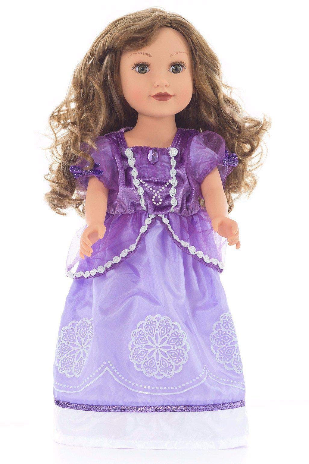 Little Adventures Amulet Princess Doll Dress - Doll Not Included - Machine Washable Child Pretend Play and Party Doll Clothes with No Glitter