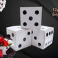 Eylola 12 Pcs White Dice Favor Boxes 6 x 6 x 6 Inch dice Boxes Bulk for centerpieces Casino Party Decorations Game Night Decorations Casino Themed