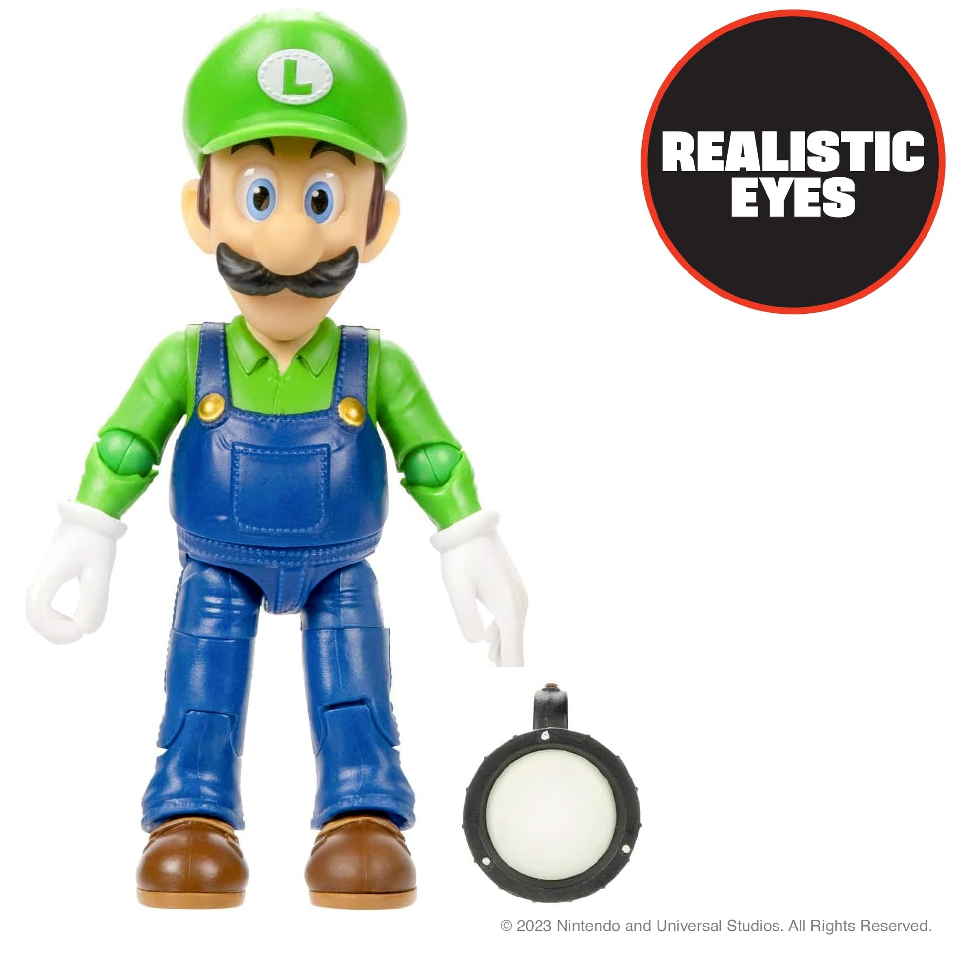 THE SUPER MARIO BROS. MOVIE - 5 Inch Action Figures Series 1 - Luigi Figure with Flashlight Accessory
