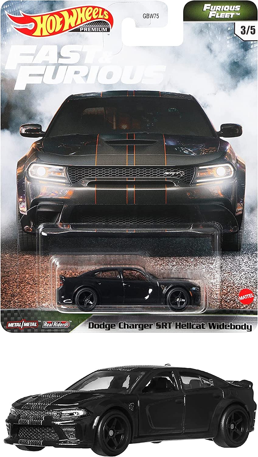 Hot Wheels Premium Fast & Furious Dodge Charger SRT Hellcat Widebody - Furious Fleet 3/5, Black