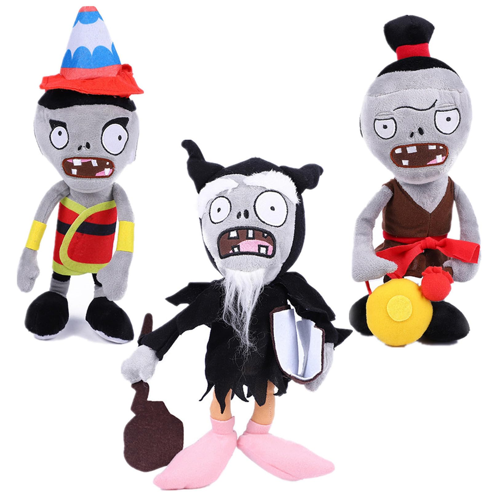 BASHERISE 2 PCS PVZ Plush Zombies Sets Toys Stuffed Soft Figure Doll Violin and Newspaper Zombies, Great Gift for Christmas, Birthday New