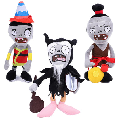 BASHERISE 2 PCS PVZ Plush Zombies Sets Toys Stuffed Soft Figure Doll Violin and Newspaper Zombies, Great Gift for Christmas, Birthday New