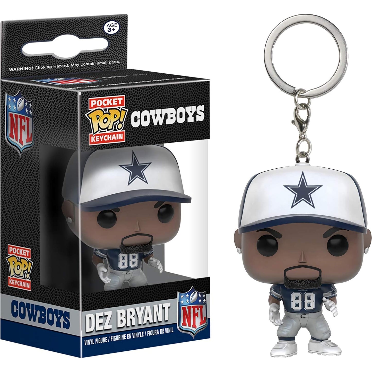 D e z B r y a n t [C o w b o y s ]: Pocket P o p ! Mini-Figural K e y c h a i n Bundle with 1 Compatible 'ToysDiva' Graphic Protector (10240 - B)