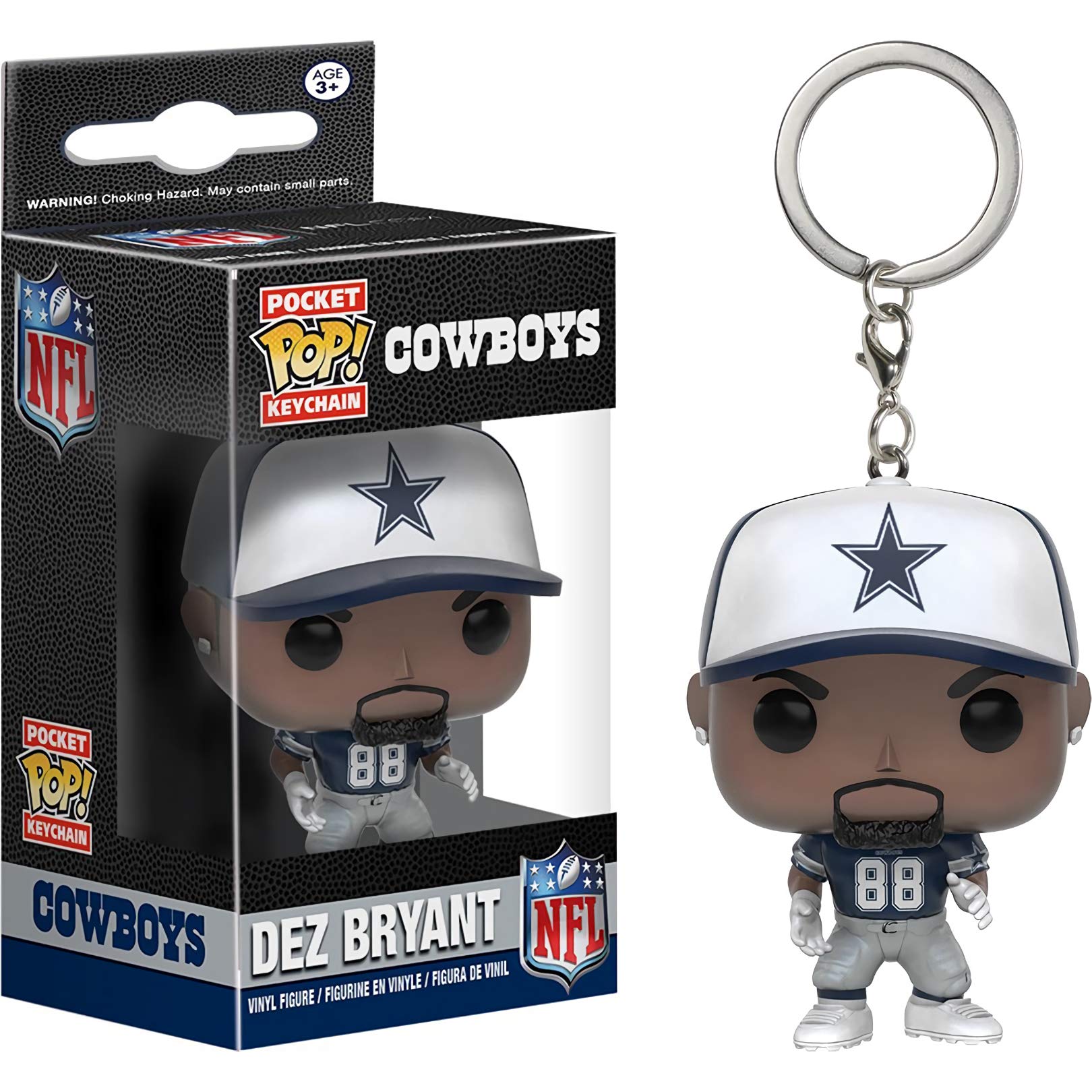 D e z B r y a n t [C o w b o y s ]: Pocket P o p ! Mini-Figural K e y c h a i n Bundle with 1 Compatible 'ToysDiva' Graphic Protector (10240 - B)