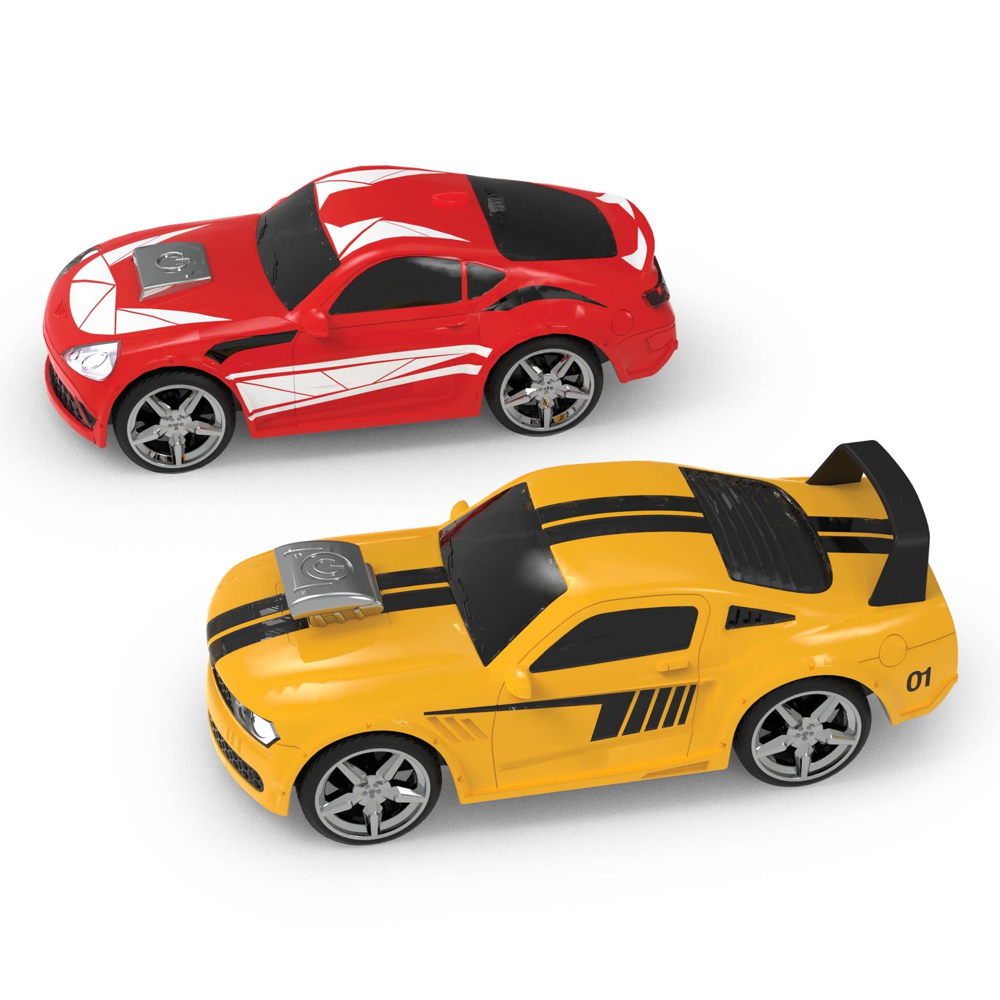 Driven by Battat Toy Race Car 2-Pack, Push & Go, Lights & Sounds, Trucks