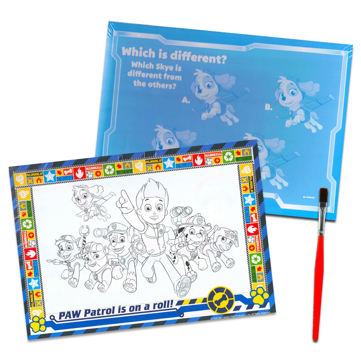 Paw Patrol Paint with Water Imagine Ink Coloring Book - Paw Patrol Activity Set Bundle Includes Reusable Paw Patrol Painting Book with Brush Plus More