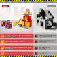 XENQITOYS Fire Station Playset, Fire Trucks for Toddlers 3-5, Firefighter Gifts, Classic Big Building Blocks Compatible with All Major Brand