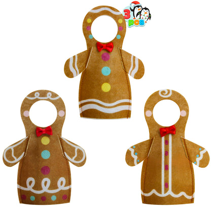 JOYIN 3 PCS Xmas Doll Clothing Gingerbread Set, Gingerbread Doll Outfits Christmas Accessories Outfits for Christmas Party Decorations and Xmas