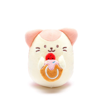 Anirollz Stuffed Animal Plush Toy - 3.5" Small Fabric Squishy Ball Doll | Soft, Warm, Cute, Comfort, Safe | Birthday Pillow with Kawaii Kitty Cat