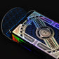 Gamblers Warehouse Alloy Cobalt Playing Cards Poker Deck Custom Design Foiled Backs & Faces New