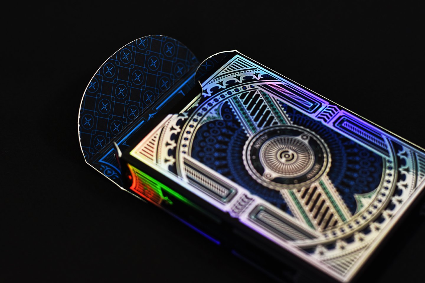 Gamblers Warehouse Alloy Cobalt Playing Cards Poker Deck Custom Design Foiled Backs & Faces New