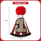 YOUAME Circus 1st Birthday Party Hat - Red Glitter Crown Outfit for Boys and Girls, Fun Carnival Themed Party Decor