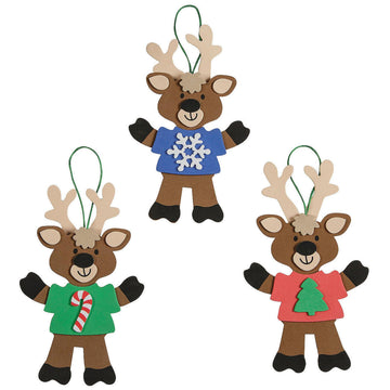 T-Shirt Reindeer Ornament Craft Kit - 12 - Crafts for Kids and Fun Home Activities