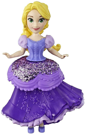 Disney Princess Rapunzel Collectible Doll with Glittery Purple One-Clip Dress, Royal Clips Fashion Toy