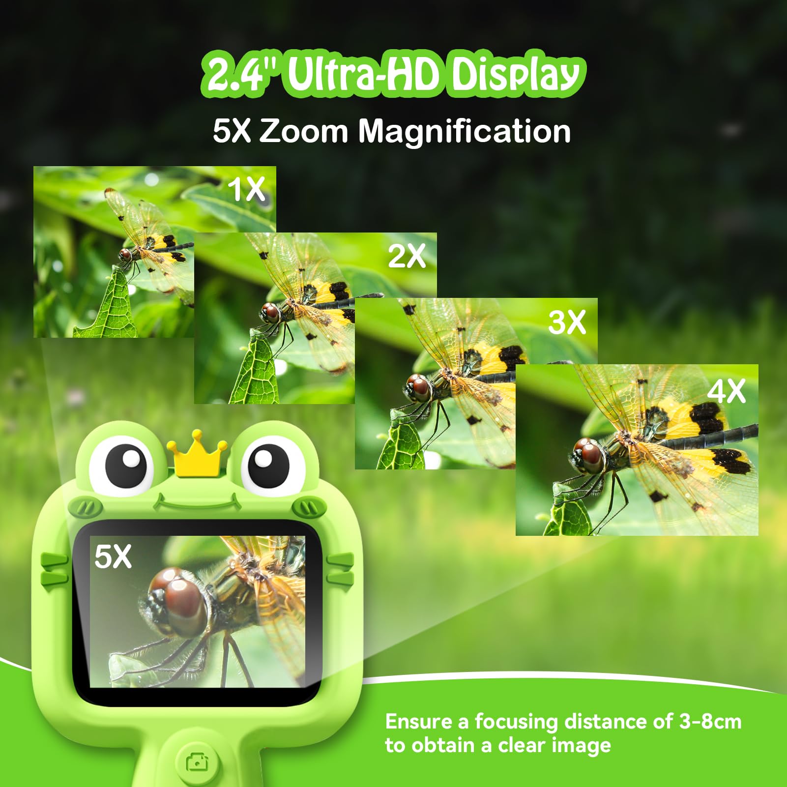 Kids Borescope with Light Borescope Camera for Kids Rechargeable STEM Science Educational Outdoor Toy with 32GB Card Nature Outside Exploration