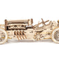 UGears Mechanical Models 3-D Wooden Puzzle - Mechanical U-9 Grand Prix Car Idea
