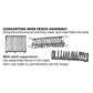 BMC CTS Concertina Barbed Wire Fence Barricade - 18pc Plastic Army Men Accessory