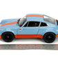 Jada Pink Slips 1973 Porsche 911 RSR - 1:18 Scale Diecast Model with Gulf Livery, Opening Doors and Working Steering - for Collectors and Enthusiasts