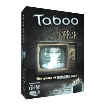 Taboo: Horror Edition Party Board Game, Horror Genre Themed Trivia Word Game with Screaming Buzzer, Game for 2 Players or More, Fans of Horror Themed